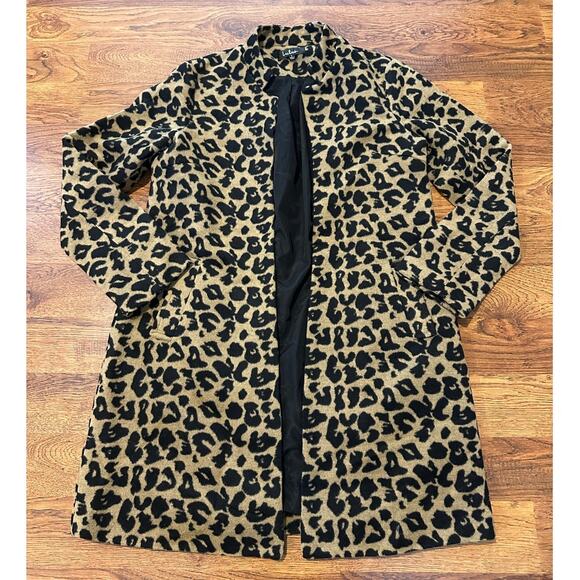 Lulus Leopard Print Woven Jacket - Women's Size Large Statement Outerwear - Picture 1 of 8